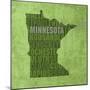 Minnesota State Words-David Bowman-Mounted Giclee Print