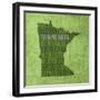 Minnesota State Words-David Bowman-Framed Giclee Print