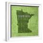 Minnesota State Words-David Bowman-Framed Giclee Print