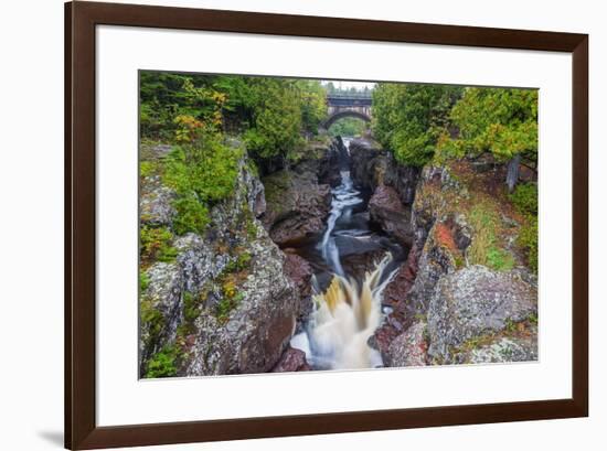 Minnesota, Temperance River State Park, Temperance River, gorge and waterfall-Jamie & Judy Wild-Framed Premium Photographic Print