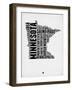 Minnesota Word Cloud 2-NaxArt-Framed Art Print