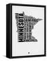 Minnesota Word Cloud 2-NaxArt-Framed Stretched Canvas