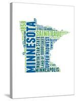 Minnesota Word Cloud Map-NaxArt-Stretched Canvas