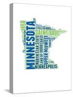 Minnesota Word Cloud Map-NaxArt-Stretched Canvas