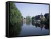 Minnewater, Lake of Love, Bruges, Belgium-Roy Rainford-Framed Stretched Canvas