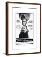 MINNIE AND MOSKOWITZ, US poster, from top: Seymour Cassel, Gena Rowlands, 1971-null-Framed Art Print