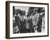 Minnijean Brown, Along with Other Black Students, Being Blocked by the Ak National Guard-Francis Miller-Framed Photographic Print