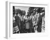 Minnijean Brown, Along with Other Black Students, Being Blocked by the Ak National Guard-Francis Miller-Framed Photographic Print