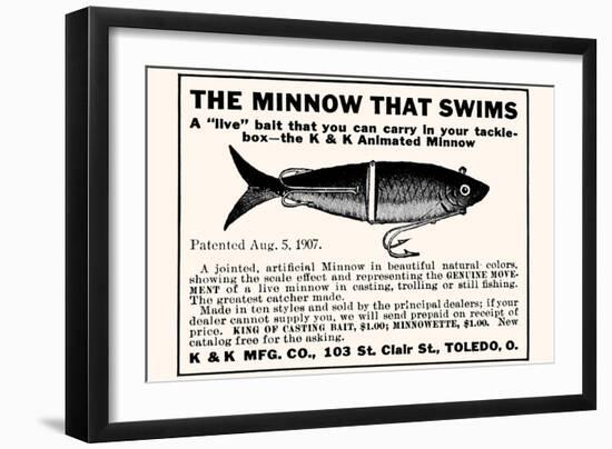 Minnow That Swims-null-Framed Art Print