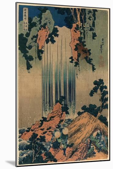 Mino No Kuni Yoro No Taki-Katsushika Hokusai-Mounted Giclee Print