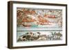 Minoan Art. Cyclades Islands. Naval Expedition. Fresco-null-Framed Giclee Print