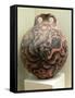 Minoan Clay Flask Decorated with Octopus-null-Framed Stretched Canvas