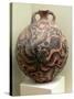 Minoan Clay Flask Decorated with Octopus-null-Stretched Canvas