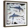 Minoan Wall-Painting of Dolphins-CM Dixon-Framed Giclee Print