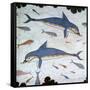 Minoan Wall-Painting of Dolphins-CM Dixon-Framed Stretched Canvas