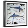 Minoan Wall-Painting of Dolphins-CM Dixon-Framed Premium Giclee Print