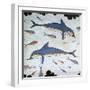 Minoan Wall-Painting of Dolphins-CM Dixon-Framed Premium Giclee Print