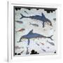 Minoan Wall-Painting of Dolphins-CM Dixon-Framed Giclee Print