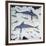 Minoan Wall-Painting of Dolphins-CM Dixon-Framed Giclee Print