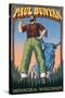 Minocqua, Wisconsin - Paul Bunyan-Lantern Press-Stretched Canvas