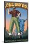 Minocqua, Wisconsin - Paul Bunyan-Lantern Press-Stretched Canvas