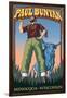 Minocqua, Wisconsin - Paul Bunyan-Lantern Press-Framed Art Print