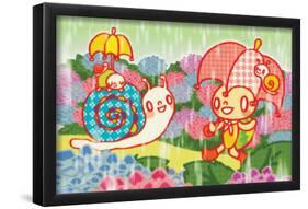 Minoji Snail Rain-null-Framed Poster