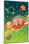 Minoji Space Turtle-null-Mounted Poster