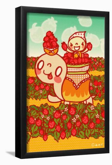 Minoji Strawberry Party-null-Framed Poster