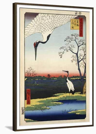 Minowa, Kanasugi, Mikawashima.-Ando Hiroshige-Framed Giclee Print