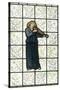 Minstral on Stained Glass Window-William Morris-Stretched Canvas
