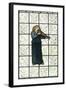 Minstral on Stained Glass Window-William Morris-Framed Giclee Print