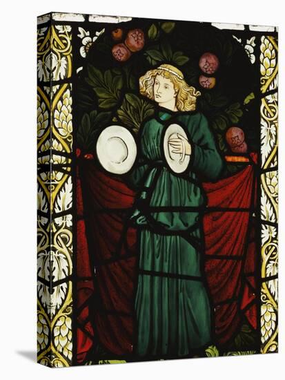 Minstrel Angel with Cymbals, for the East Window of St. John's Church, Dalton Yorkshire-William Morris-Stretched Canvas