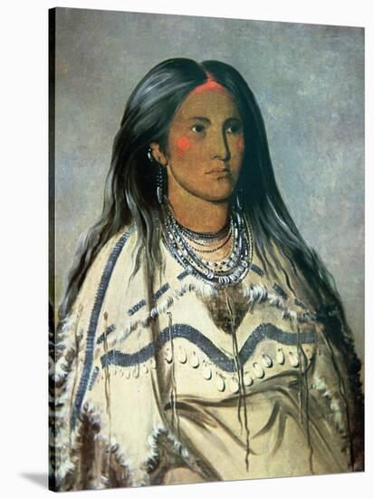 Mint, a Mandan Indian Girl, 1832-George Catlin-Stretched Canvas