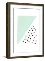 Mint and Gold Abstract-Leah Straatsma-Framed Art Print