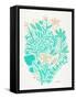 Mint Garden-Cat Coquillette-Framed Stretched Canvas