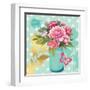 Mint Mason Jar Bouquet-null-Framed Art Print