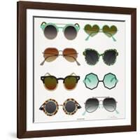 Mint Tan Sunglasses-Cat Coquillette-Framed Art Print