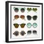 Mint Tan Sunglasses-Cat Coquillette-Framed Art Print