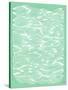 Mint Waves-Cat Coquillette-Stretched Canvas