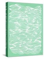 Mint Waves-Cat Coquillette-Stretched Canvas