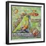 Minty Green Bird Print of a Painting-Blenda Tyvoll-Framed Art Print