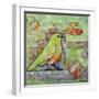 Minty Green Bird Print of a Painting-Blenda Tyvoll-Framed Art Print