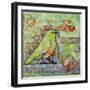 Minty Green Bird-Blenda Tyvoll-Framed Giclee Print