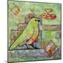 Minty Green Bird-Blenda Tyvoll-Mounted Giclee Print