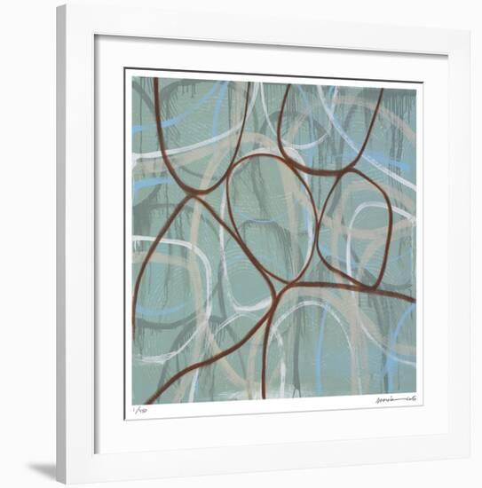 Minty Pebble-Maria Lobo-Framed Giclee Print