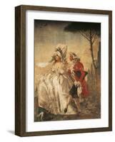 Minuet in Villa-Giandomenico Tiepolo-Framed Giclee Print