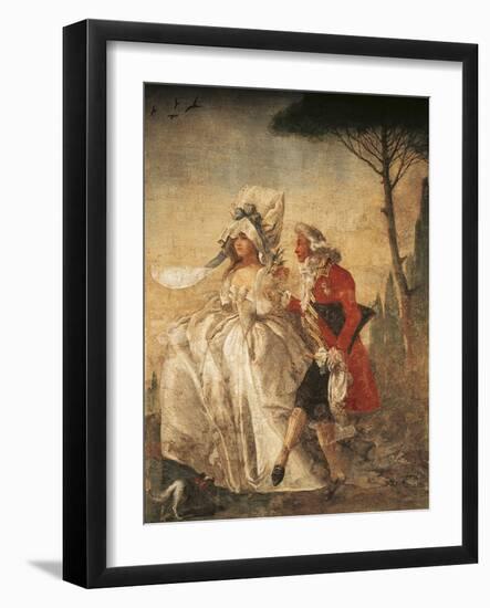 Minuet in Villa-Giandomenico Tiepolo-Framed Giclee Print