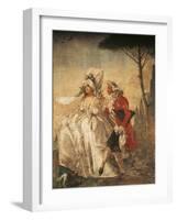 Minuet in Villa-Giandomenico Tiepolo-Framed Giclee Print