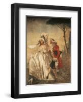 Minuet in Villa-Giandomenico Tiepolo-Framed Giclee Print